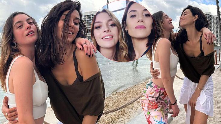 Cansu Dere ile Melis Sezen Miami'den düşman çatlattı