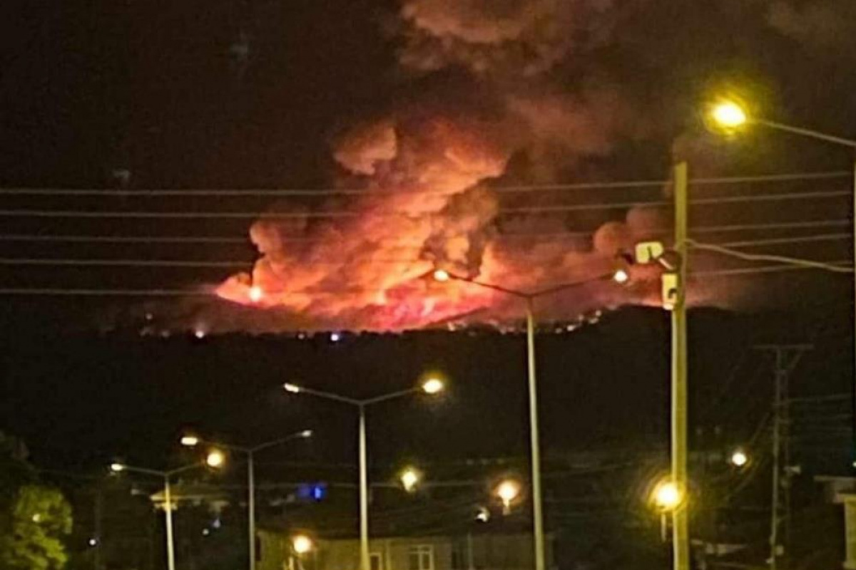 Yunanistan'daki yangın Edirne'nin sınır köylerine dayandı, alevler gökyüzünü kapladı